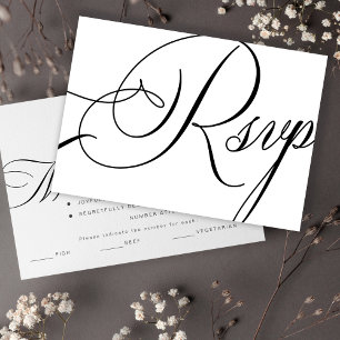 Tarjeta De Confirmación De Asistencia Moderno y elegante boda de elección de la comida d