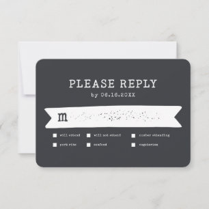 Tarjeta De Confirmación De Asistencia Moderno y simple Boda rural rural rústico