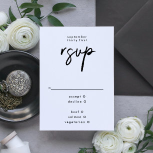 Tarjeta De Confirmación De Asistencia Modernos y elegantes nombres personalizados Boda b