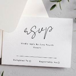 Tarjeta De Confirmación De Asistencia Modernos y elegantes nombres personalizados Boda d