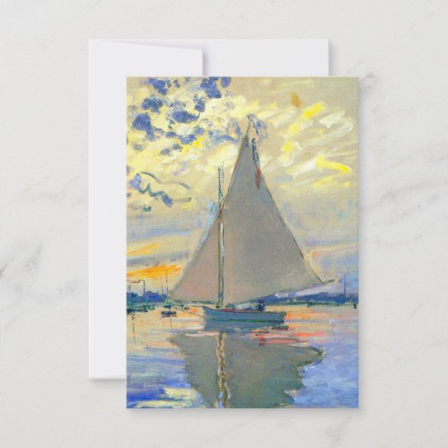 Tarjeta De Confirmación De Asistencia Monet Sailboat en Le Petit-Gennevilliers (Anverso)