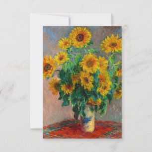 Tarjeta De Confirmación De Asistencia Monet Sunflowers
