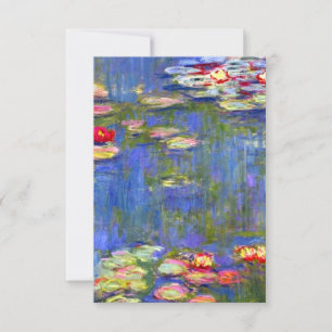 Tarjeta De Confirmación De Asistencia Monet Water Lilies