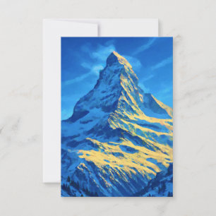 Tarjeta De Confirmación De Asistencia Montaña Matterhorn Suiza
