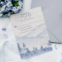 Montaña Rustica Woodland Blue Watercolor