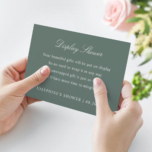 Tarjeta De Confirmación De Asistencia Mostrar Personalizado de ducha Colores verde del b