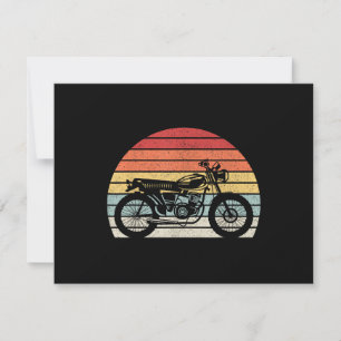Tarjeta De Confirmación De Asistencia Moto retro vintage