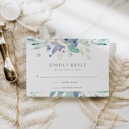 Tarjeta De Confirmación De Asistencia Mountain Meadow | Acuarela Floral Botánica