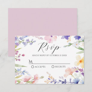 Tarjeta De Confirmación De Asistencia Muelle floral acuático