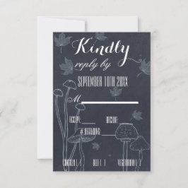 Tarjeta De Confirmación De Asistencia Mushroom de la Marina Oscura Chalk