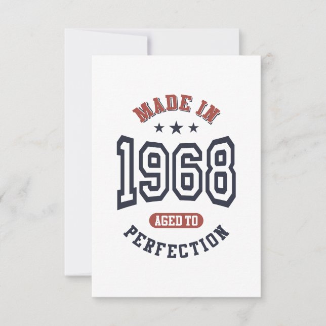 Tarjeta De Confirmación De Asistencia Nacido en 1968 (Anverso)