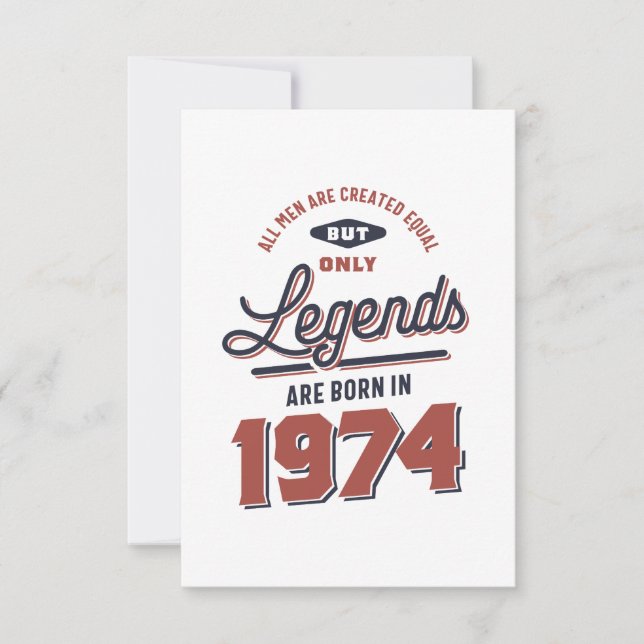 Tarjeta De Confirmación De Asistencia Nacido en 1974 (Anverso)