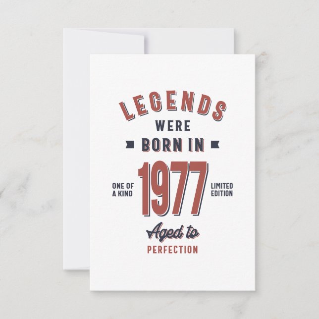 Tarjeta De Confirmación De Asistencia Nacido en 1977 (Anverso)