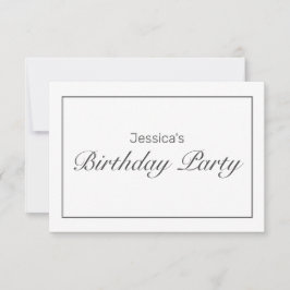 Tarjeta De Confirmación De Asistencia Nacimiento blanco negro Minimalista moderno