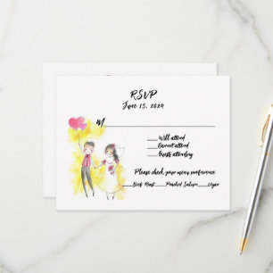 Tarjeta De Confirmación De Asistencia Nada elegante, solo Amor y un bar abierto