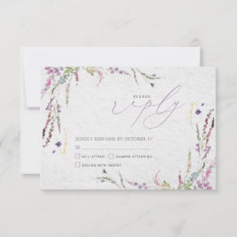 Tarjeta De Confirmación De Asistencia Nada Fancy Ama Solamente La Boda Casual Floral RSV