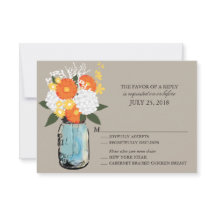 Naranja y cítricos amarillos Bloom Mason Jar | RSV