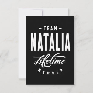 Tarjeta De Confirmación De Asistencia Natalia Nombre personalizado Regalo de cumpleaños