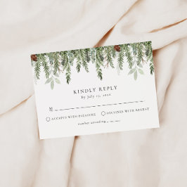 Tarjeta De Confirmación De Asistencia Navidades Boda Stationery | Boda de vacaciones