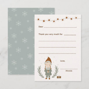 Tarjeta De Confirmación De Asistencia Navidades chicas Gracias nota, rellene la tarjeta