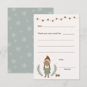 Tarjeta De Confirmación De Asistencia Navidades chicas Gracias nota, rellene la tarjeta