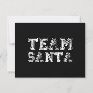 Tarjeta De Confirmación De Asistencia Navidades de Team Santa Funny