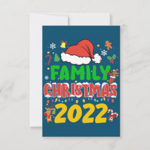 Tarjeta De Confirmación De Asistencia Navidades familiares coincidentes 2022 Equipo Sant