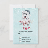 Navidades Husky Dog en Santa Hat