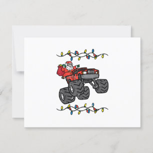 Tarjeta De Confirmación De Asistencia Navidades Santa Monster Camión Niños Niños Toddler