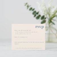 Negrita Minimalista Dusty Blue Retro Custom Weddin