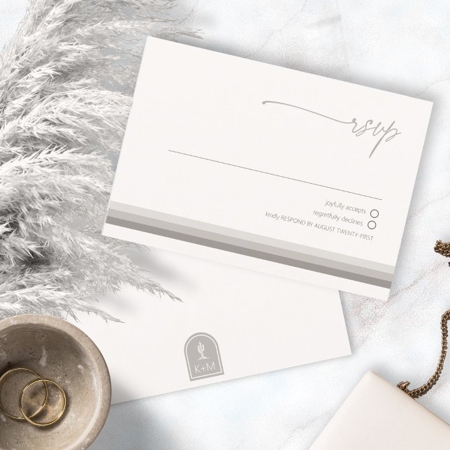 Tarjeta De Confirmación De Asistencia Neutrales Bodas de vibraciones del desierto ID1019 (Subido por el creador)