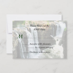 Tarjeta De Confirmación De Asistencia NJ - Waterfall Paterson NJ Boda Suministros