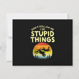 Tarjeta De Confirmación De Asistencia No me sigan estupideces tontas de moto sucia diver