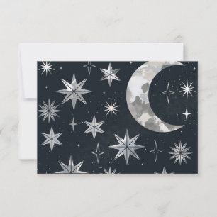 Tarjeta De Confirmación De Asistencia Nocturna Sparkling Sky