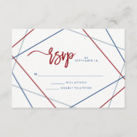 Norteamericano moderno | Boda geométrica patriótic