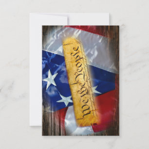 Tarjeta De Confirmación De Asistencia Nosotros, la bandera estadounidense del pueblo