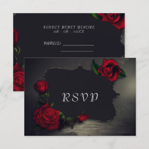 Tarjeta De Confirmación De Asistencia Nostálgico cumpleaños de amor gótico