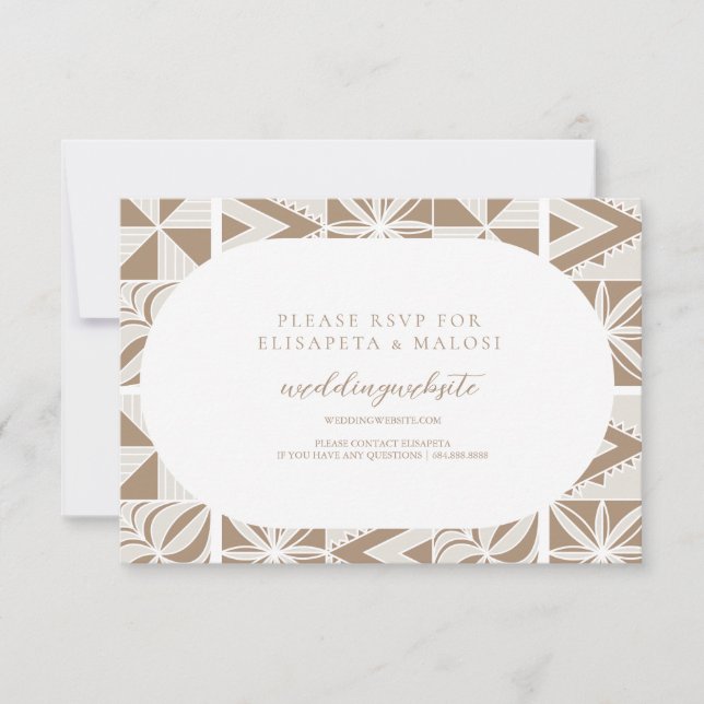 Tarjeta De Confirmación De Asistencia Nuku'alofa (Anverso)