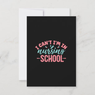 Tarjeta De Confirmación De Asistencia Nurse Gift Estoy En La Escuela De Enfermería