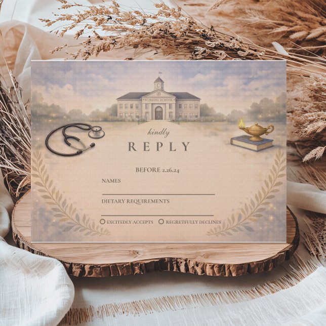 Tarjeta De Confirmación De Asistencia Nurse Pinning Ceremony Graduation (Subido por el creador)