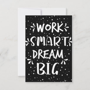 Tarjeta De Confirmación De Asistencia Oferta de éxito Trabajo Smart Dream Big