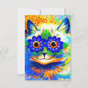 Tarjeta De Confirmación De Asistencia Ojos de flor de gato