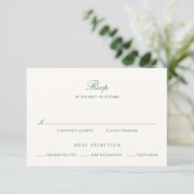 Old Money Teal Classic Wedding