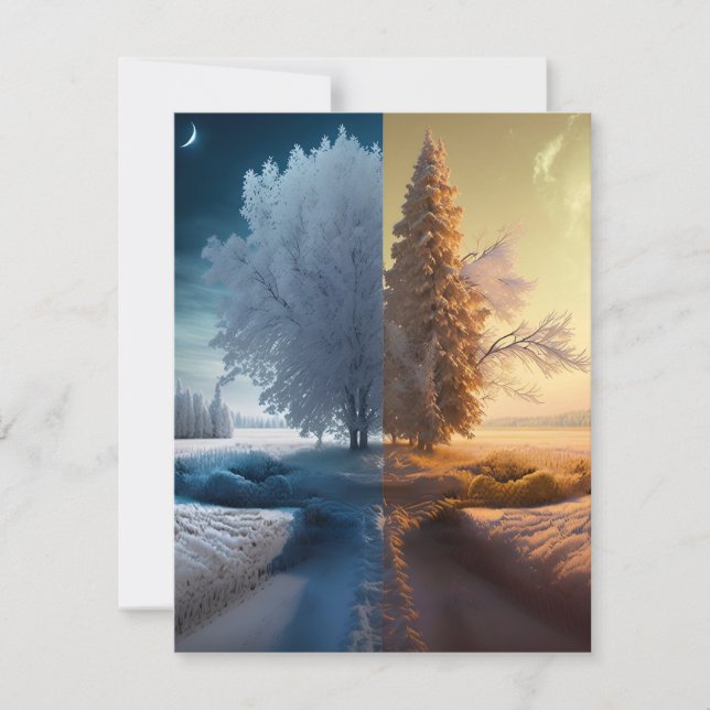 Tarjeta De Confirmación De Asistencia One day in winter (Anverso)