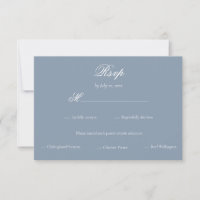 Opción de Comida de Boda Minimalista en Azul Polvo