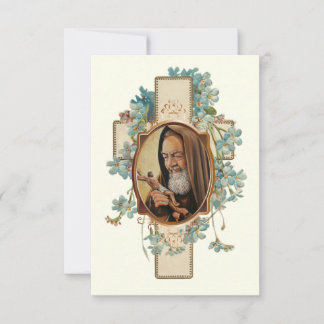Tarjeta De Confirmación De Asistencia Oración de San Padre Pío después de la Sagrada Com
