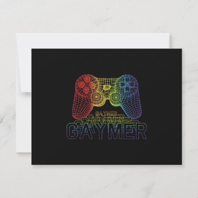 Tarjeta De Confirmación De Asistencia Orgulloso Gaymer, juego del orgullo gay (Anverso)