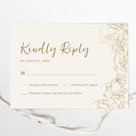 Tarjeta De Confirmación De Asistencia Oro