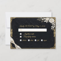 Oro Negro Rosa Blanca Lujo Elegante Formal