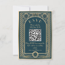 Oro Ornate - Tarjeta de cerramiento de boda
